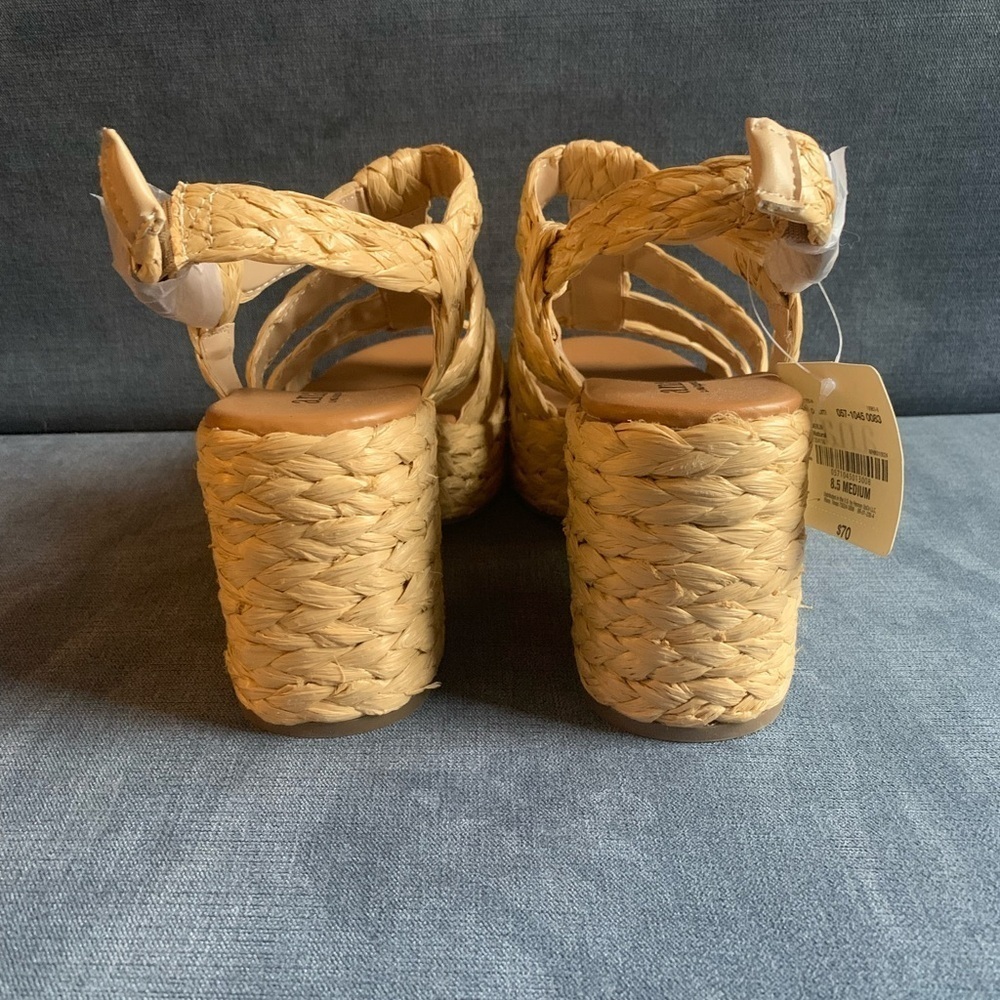 ana Womens Merlin Wedge Sandal 8.5M Ankle Strap Espadrille Open Toe Summer New - Picture 5 of 9